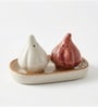 Ceramic Cute Onion Garlic Shaped Salt And Pepper Set