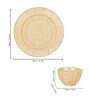 Ceramic Dazzling Riviera Dinner Plates With 4 Dinner Bowls
