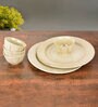 Ceramic Dazzling Riviera Dinner Plates With 4 Dinner Bowls