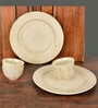 Ceramic Dazzling Riviera Dinner Plates With 4 Dinner Bowls