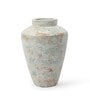 (1Pc) Sea Green & Brown Terracotta Decorative Vase For Room Decor Aesthetic