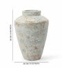 (1Pc) Sea Green & Brown Terracotta Decorative Vase For Room Decor Aesthetic