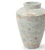 (1Pc) Sea Green & Brown Terracotta Decorative Vase For Room Decor Aesthetic