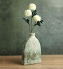 (1Pc) Green Ceramic Vase For Table Decor