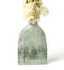 (1Pc) Green Ceramic Vase For Table Decor