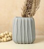 (1Pc) Grey Ceramic Flower Pot For Living Room Decor