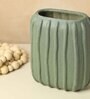 (1Pc) Green Ceramic Flower Vase For Living Room Decor