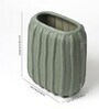 (1Pc) Green Ceramic Flower Vase For Living Room Decor