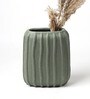 (1Pc) Green Ceramic Flower Vase For Living Room Decor