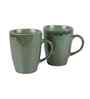 Set of 2 Ceramic Gree Textured Mugs