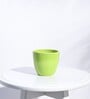 Ceramic Light Green Apple Shape Desk Pot Desk Pot