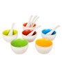Ceramic Matt Finish Soup Bowls With Spoon Set of 6