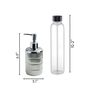 Ceramic Metallic Silver Color Dispenser Bottle with Metal Nozzle