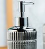 Ceramic Metallic Silver Color Dispenser Bottle with Metal Nozzle