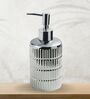 Ceramic Metallic Silver Color Dispenser Bottle with Metal Nozzle