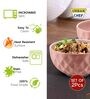 Ceramic Pink 500 ML Serving Bowl Set of 2