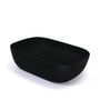 Ceramic Rectangular Shape Black Counter Top Wash Basin (H: 5.4, W: 18.2, D: 12.8 Inches)