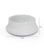 Ceramic Round Shape White Counter Top Wash Basin (H: 5.6, W: 14.4, D: 14.4 Inches)