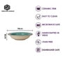 Ceramic Serving Designer Pasta Plates Set of 2 (Microwave and Dishwasher Safe), 7 Inch (Seagreen)