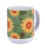 Ceramic Tea Capsule Mug With Black & Green Floral Print