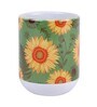 Ceramic Tea Capsule Mug With Black & Green Floral Print