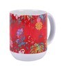 Ceramic Tea Capsule Mug With Red Floral Print