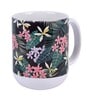 Ceramic Tea Capsule Mug With White & Red Floral Print