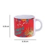 Set Of 2 Ceramic Tea Cup With Red Floral Print