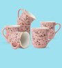 Ceramic Tea Cups Set of 6 180ml Pink Floral