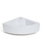 Ceramic Triangle Shape White Counter Top Wash Basin (H: 6 , W: 14 , D: 14 Inches)