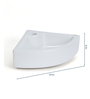Ceramic Triangle Shape White Counter Top Wash Basin (H: 6 , W: 14 , D: 14 Inches)