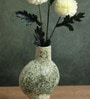 (1Pc) Green Ceramic Flower Pot For Living Room Decor
