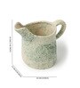 (1Pc) Green Ceramic Decorative Vase For Home Decor