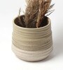(1Pc) Brown Ceramic Flower Vase For Living Room Decor