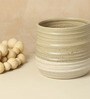 (1Pc) Brown Ceramic Flower Vase For Living Room Decor
