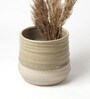 (1Pc) Brown Ceramic Decorative Vase For Room Decor Aesthetic