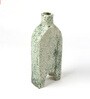 (1Pc) Green Ceramic Flower Pot For Living Room Decor