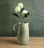 (1Pc) Green Ceramic Decorative Vase For Room Decor Aesthetic