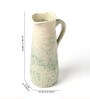 (1Pc) Green Ceramic Decorative Vase For Home Decor