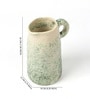 (1Pc) Green Ceramic Decorative Vase For Room Decor Aesthetic