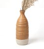 (1Pc) Brown Ceramic Vase For Table Decor
