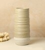 (1Pc) Brown Ceramic Decorative Vase For Home Decor