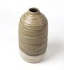 (1Pc) Brown Ceramic Decorative Vase For Living Room Decor