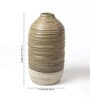 (1Pc) Brown Ceramic Decorative Vase For Living Room Decor