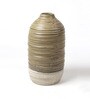(1Pc) Brown Ceramic Decorative Vase For Living Room Decor