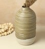 (1Pc) Brown Ceramic Decorative Vase For Living Room Decor