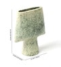 (1Pc) Green Ceramic Flower Vase For Living Room Decor