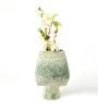 (1Pc) Green Ceramic Decorative Vase For Room Decor Aesthetic