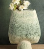 (1Pc) Green Ceramic Decorative Vase For Room Decor Aesthetic