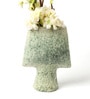 (1Pc) Green Ceramic Flower Vase For Living Room Decor